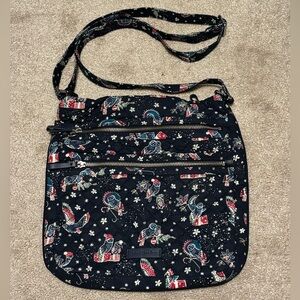 Vera Bradley Black Crossbody Bag with Colorful Pattern